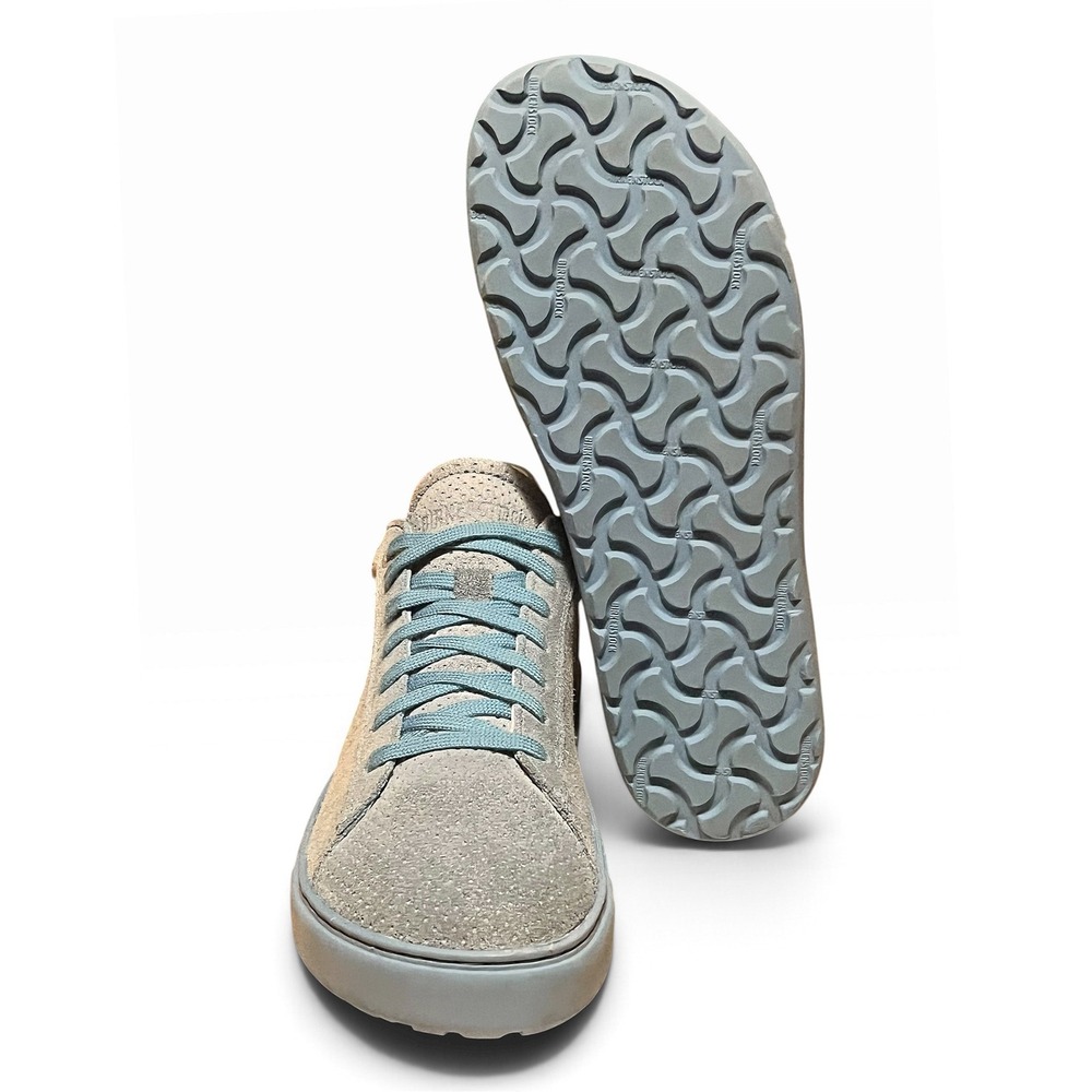 Birkenstock Bend Low Blue Grey Perforated Suede Sneakers Women 39 L8 M6 - Picture 13 of 16
